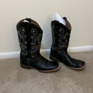 Ferrini Black and Silver Western Boots